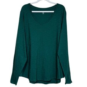 Old Navy EveryWear V-Neck Tunic Top Victorian Jade XXL